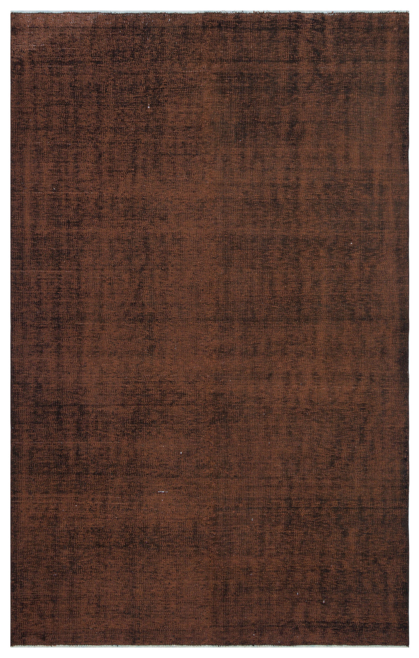 Brown Over Dyed Vintage Rug 5'7'' x 8'9'' ft 170 x 267 cm