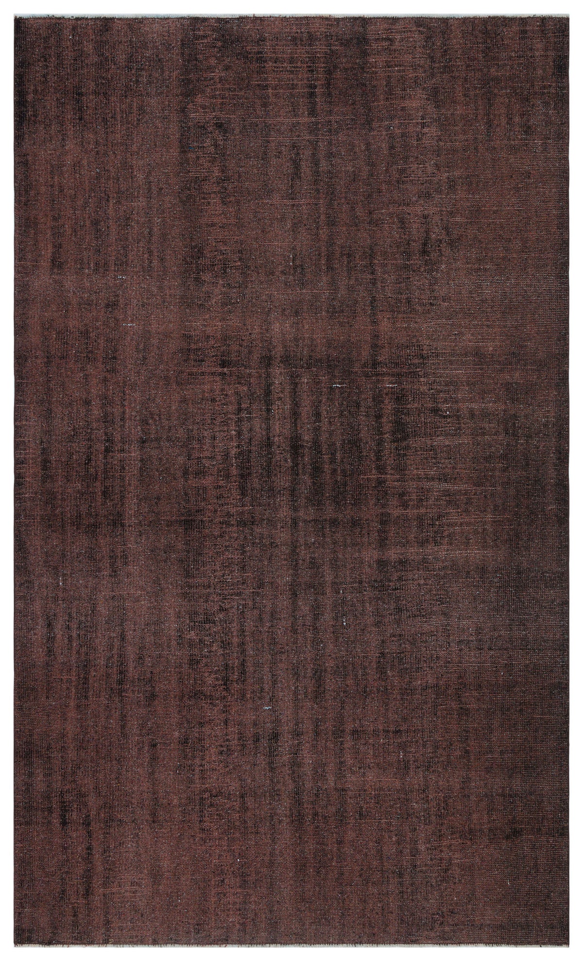Brown Over Dyed Vintage Rug 5&#39;11&#39;&#39; x 9&#39;12&#39;&#39; ft 181 x 304 cm