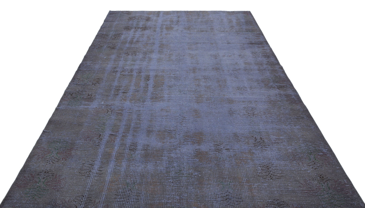 Distressed Gray Over Dyed Vintage Rug 6&#39;0&#39;&#39; x 8&#39;9&#39;&#39; ft 183 x 267 cm