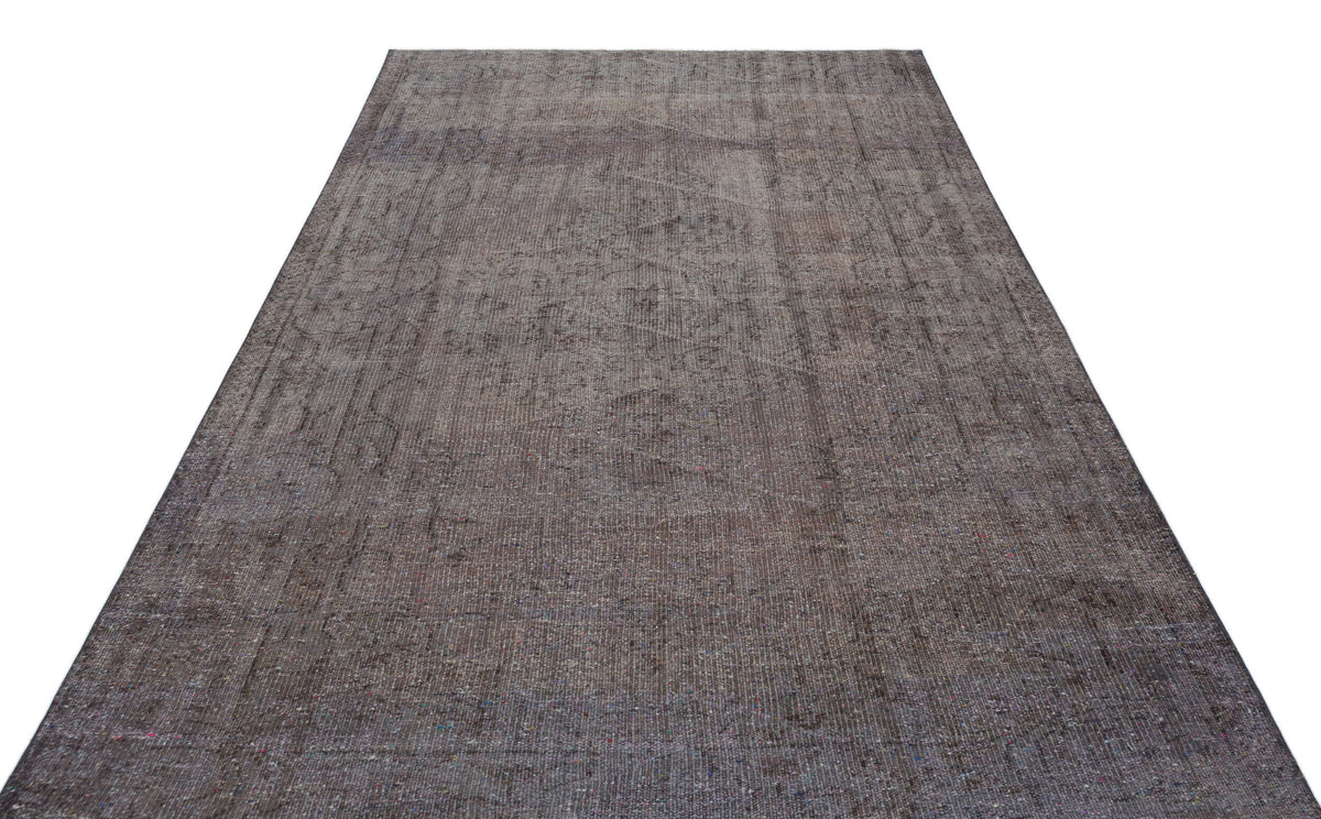 Gray Over Dyed Vintage Rug 5&#39;6&#39;&#39; x 8&#39;4&#39;&#39; ft 168 x 254 cm