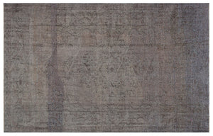 Gray Over Dyed Vintage Rug 5'6'' x 8'4'' ft 168 x 254 cm
