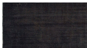 Black Over Dyed Vintage Rug 5'2'' x 9'8'' ft 158 x 294 cm