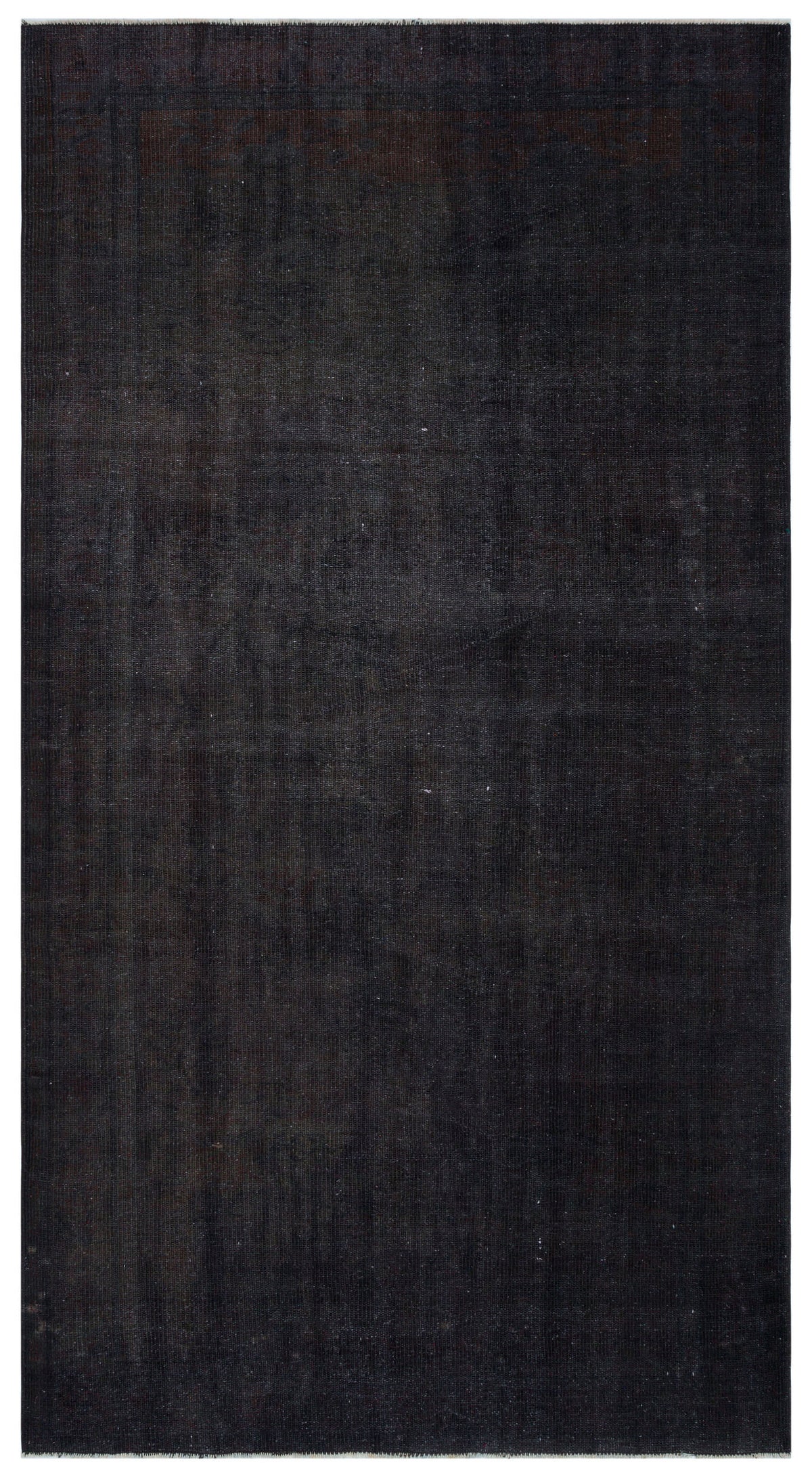 Black Over Dyed Vintage Rug 5'2'' x 9'8'' ft 158 x 294 cm