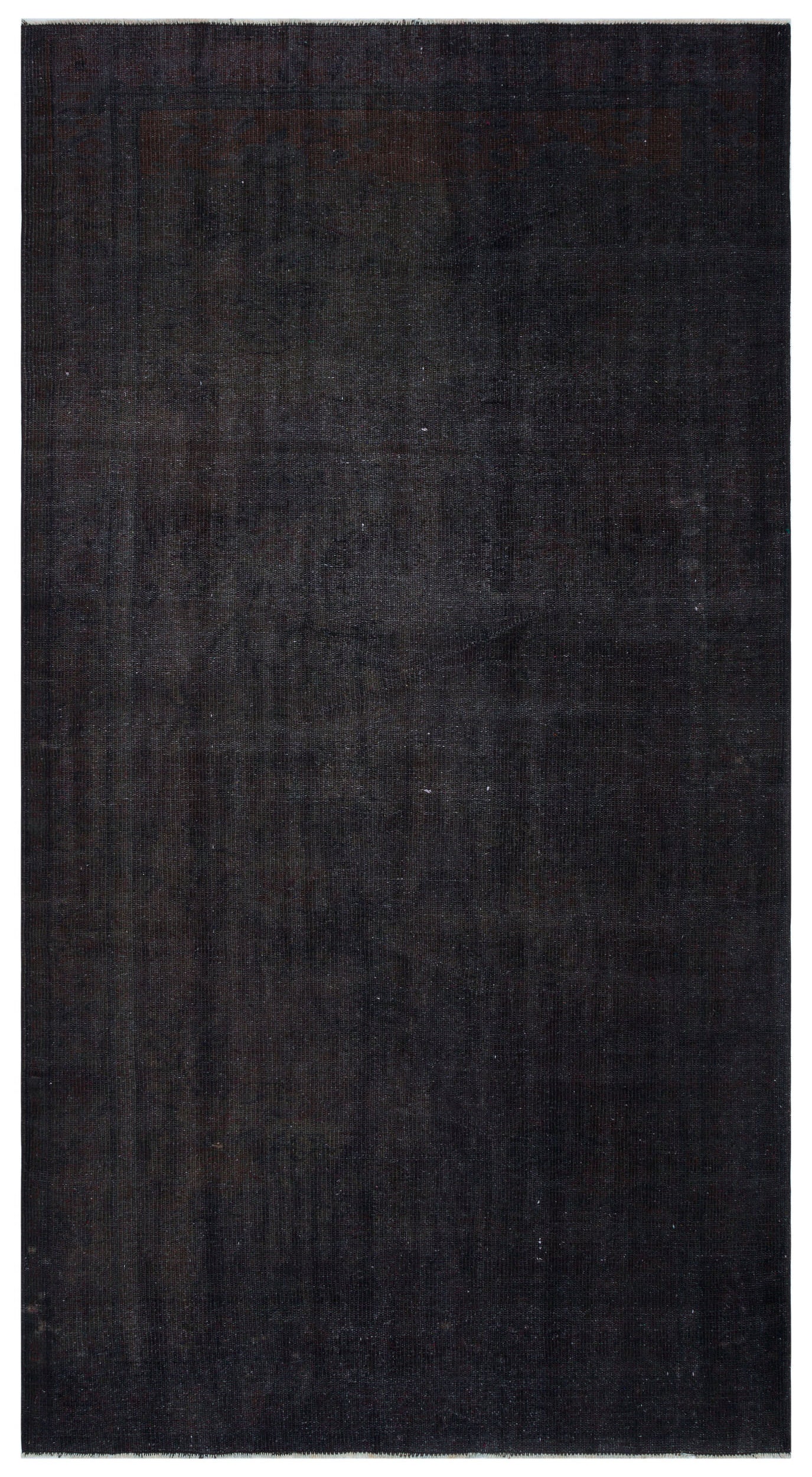 Black Over Dyed Vintage Rug 5'2'' x 9'8'' ft 158 x 294 cm