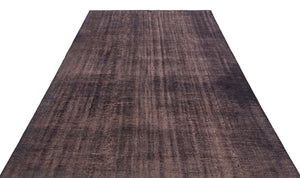 Brown Over Dyed Vintage Rug 5'11'' x 9'0'' ft 181 x 275 cm