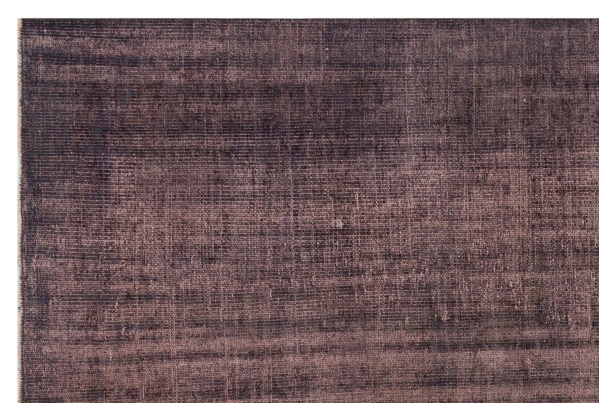 Brown Over Dyed Vintage Rug 5&#39;11&#39;&#39; x 9&#39;0&#39;&#39; ft 181 x 275 cm
