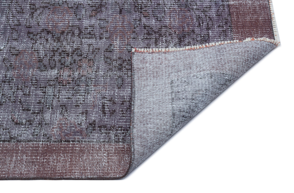 Gray Over Dyed Vintage Rug 5&#39;2&#39;&#39; x 8&#39;1&#39;&#39; ft 157 x 247 cm