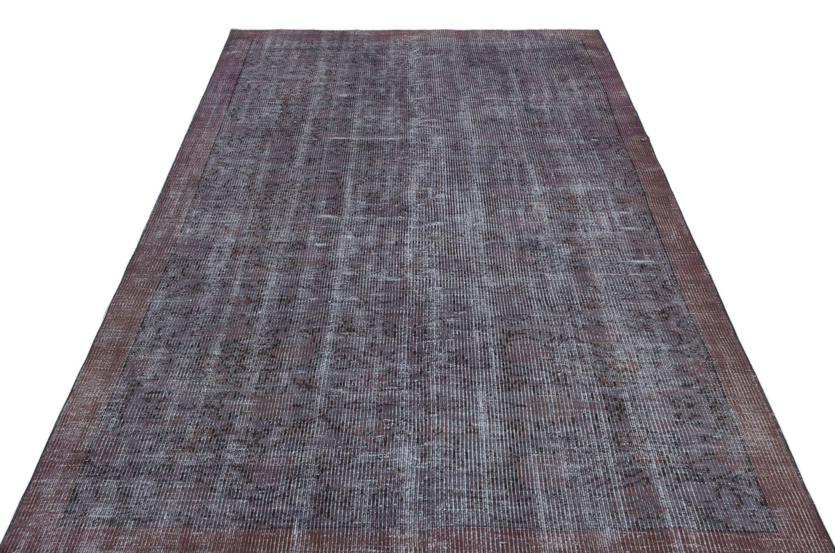 Gray Over Dyed Vintage Rug 5&#39;2&#39;&#39; x 8&#39;1&#39;&#39; ft 157 x 247 cm