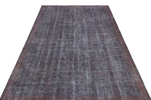 Gray Over Dyed Vintage Rug 5'2'' x 8'1'' ft 157 x 247 cm