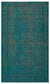 Traditional Design Blue Over Dyed Vintage Rug 4'11'' x 8'5'' ft 150 x 256 cm