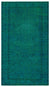 Retro Design Turquoise Over Dyed Vintage Rug 4'11'' x 8'10'' ft 150 x 268 cm