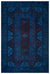 Traditional Design Blue Over Dyed Vintage Rug 5'12'' x 8'10'' ft 182 x 270 cm