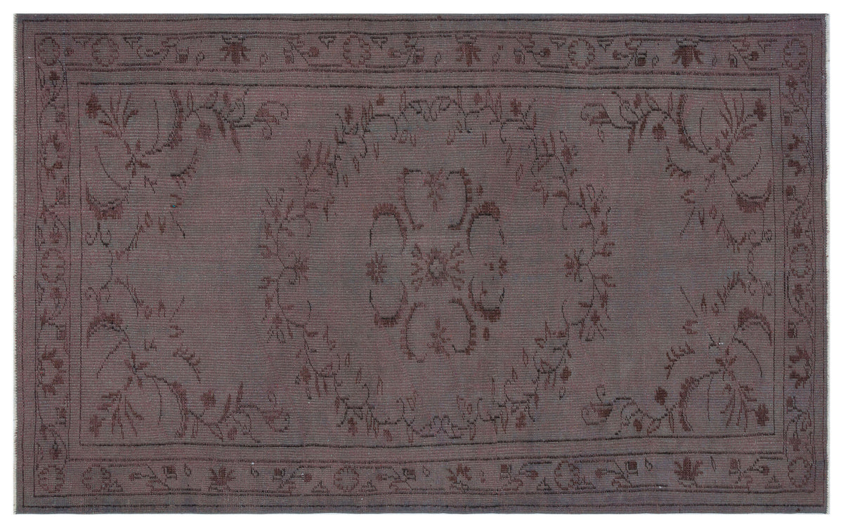Gray Over Dyed Vintage Rug 5&#39;0&#39;&#39; x 8&#39;1&#39;&#39; ft 153 x 246 cm