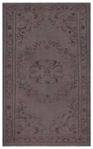 Gray Over Dyed Vintage Rug 5'0'' x 8'1'' ft 153 x 246 cm