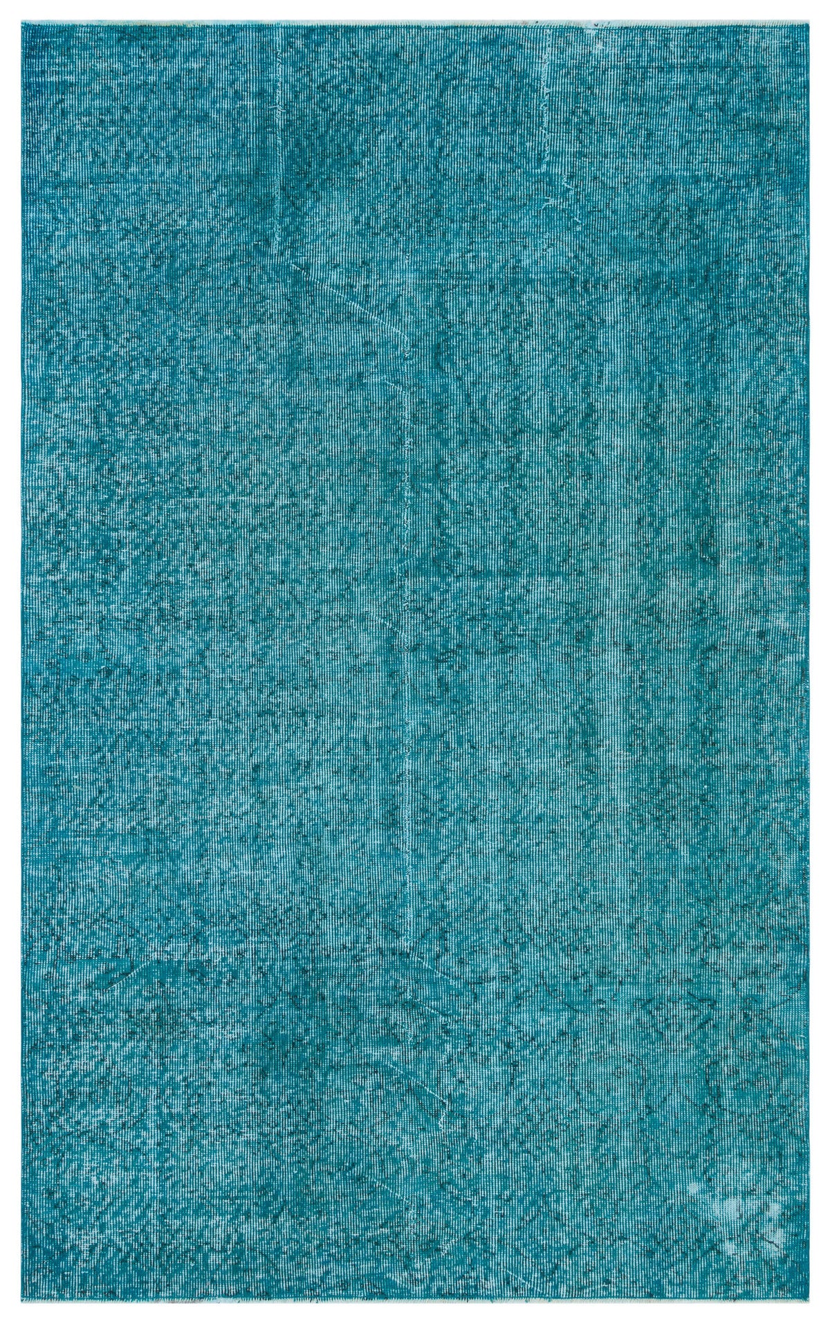 Turquoise Over Dyed Vintage Rug 4&#39;9&#39;&#39; x 7&#39;10&#39;&#39; ft 145 x 239 cm