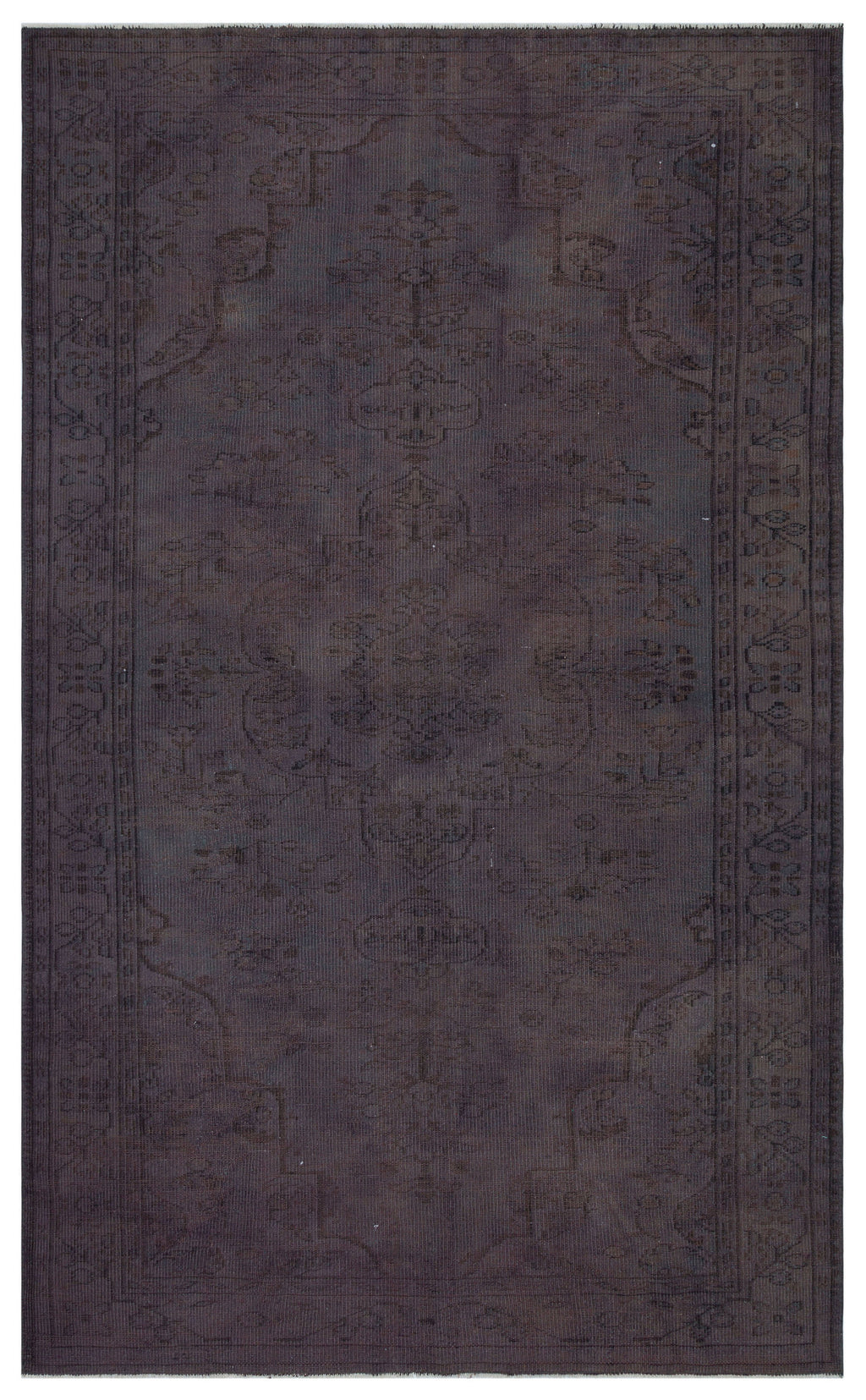 Gray Over Dyed Vintage Rug 6'1'' x 10'0'' ft 185 x 305 cm