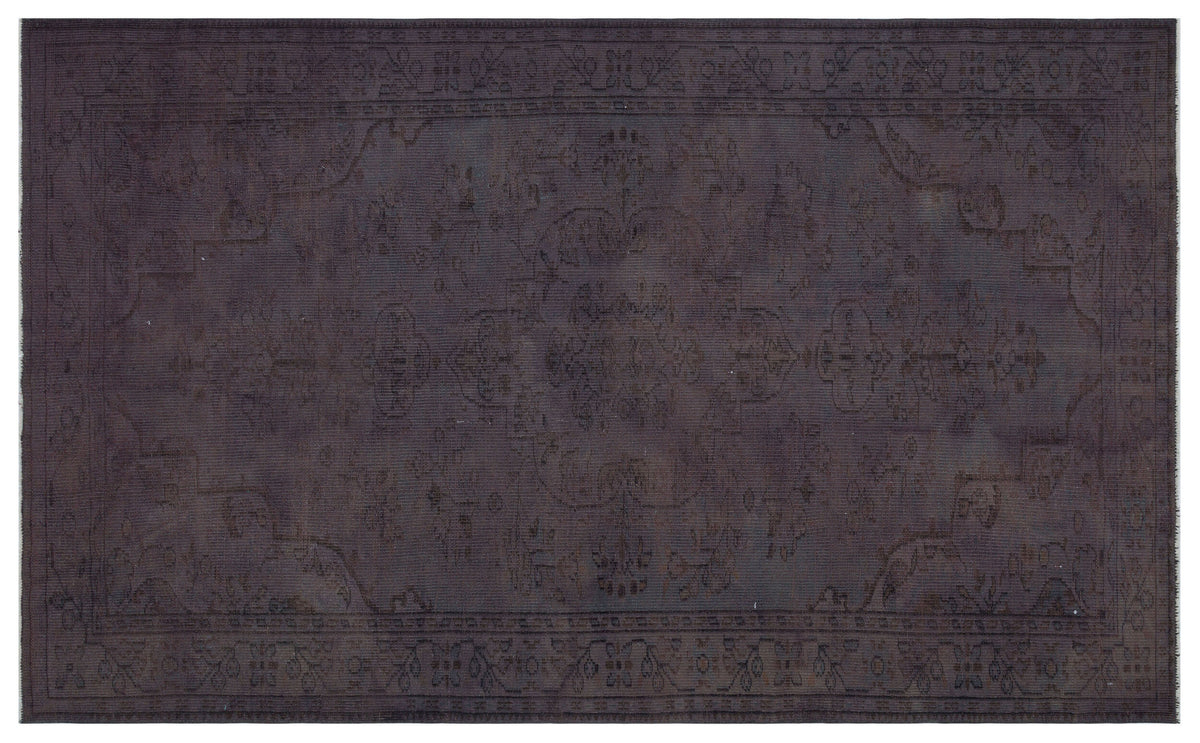 Gray Over Dyed Vintage Rug 6&#39;1&#39;&#39; x 10&#39;0&#39;&#39; ft 185 x 305 cm