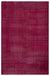 Fuchsia Over Dyed Vintage Rug 5'7'' x 8'6'' ft 169 x 259 cm