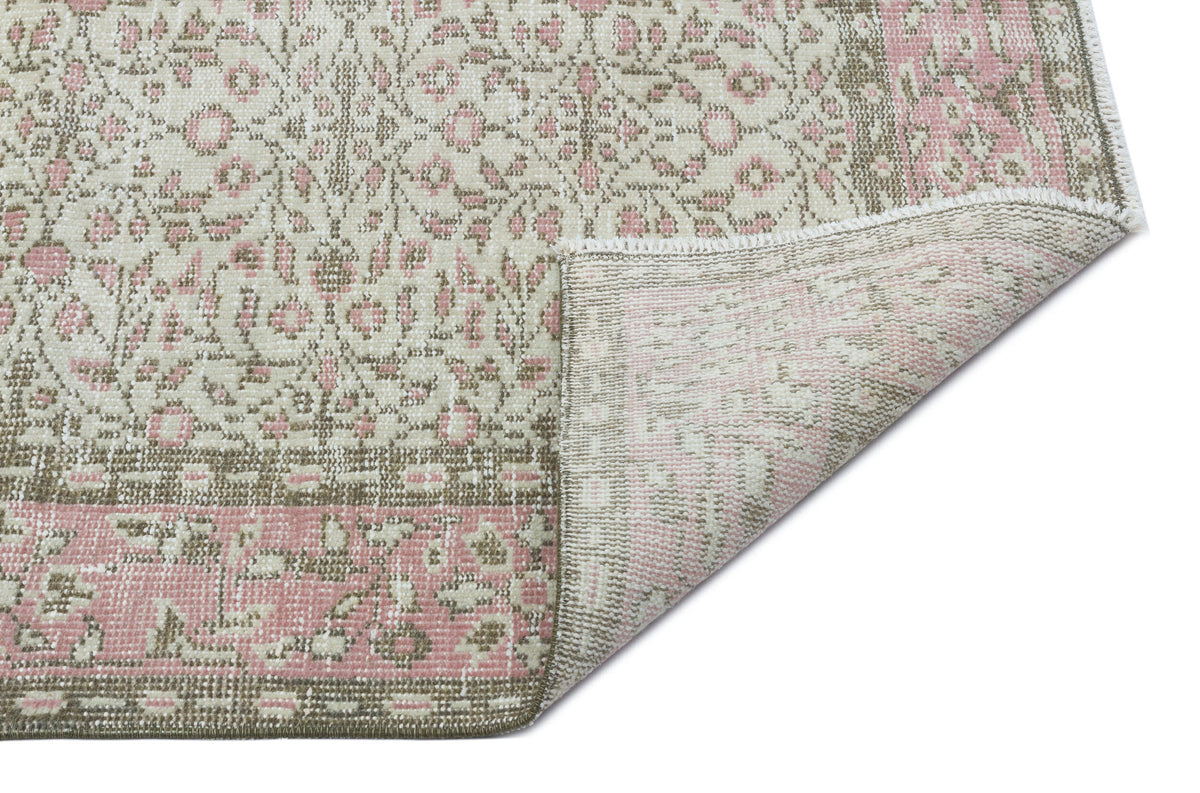 Beige Over Dyed Vintage Rug 5&#39;0&#39;&#39; x 9&#39;2&#39;&#39; ft 153 x 280 cm