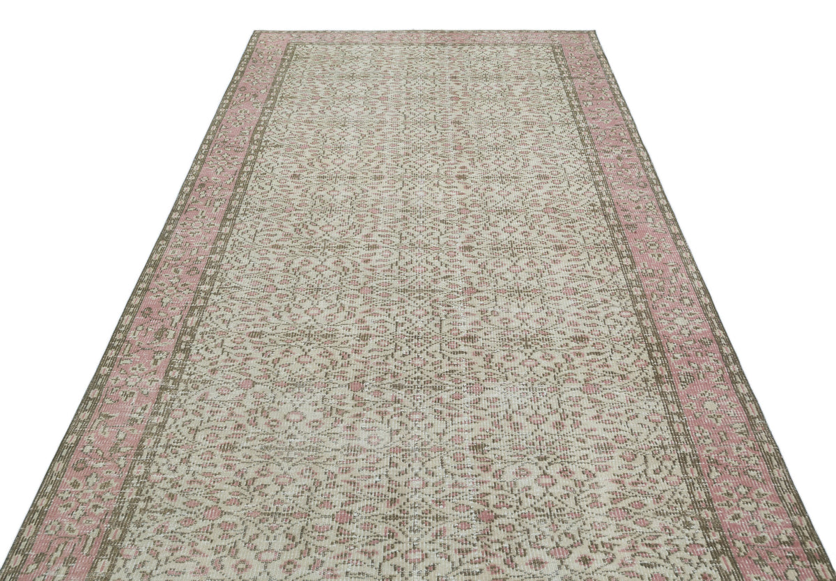 Beige Over Dyed Vintage Rug 5&#39;0&#39;&#39; x 9&#39;2&#39;&#39; ft 153 x 280 cm