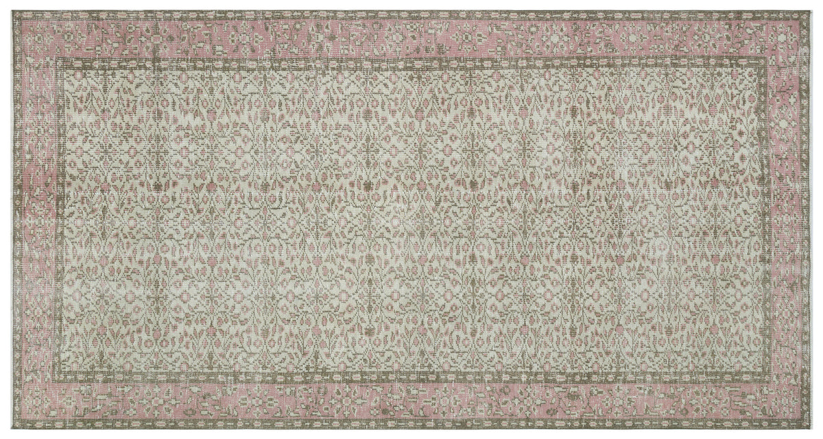 Beige Over Dyed Vintage Rug 5&#39;0&#39;&#39; x 9&#39;2&#39;&#39; ft 153 x 280 cm