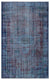 Traditional Design Blue Over Dyed Vintage Rug 6'2'' x 9'12'' ft 187 x 304 cm