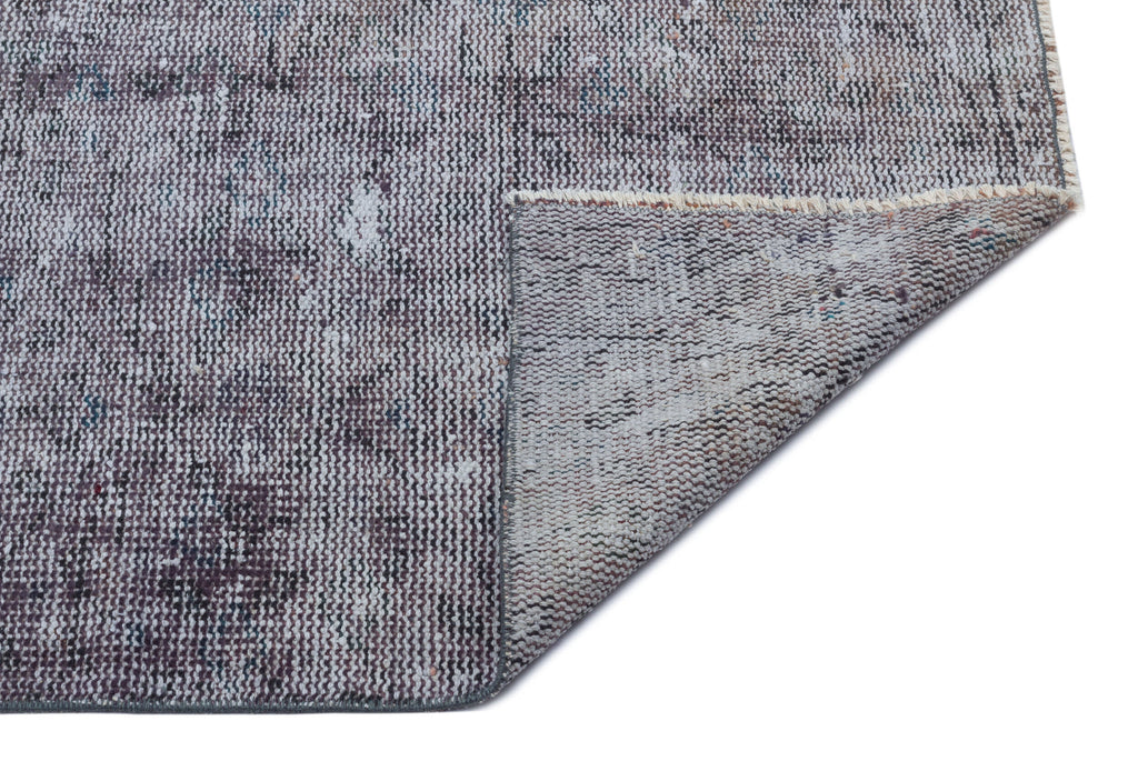 Gray Over Dyed Vintage Rug 6'2'' x 9'7'' ft 187 x 292 cm