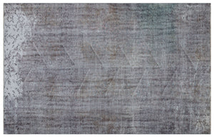 Gray Over Dyed Vintage Rug 6'2'' x 9'7'' ft 187 x 292 cm