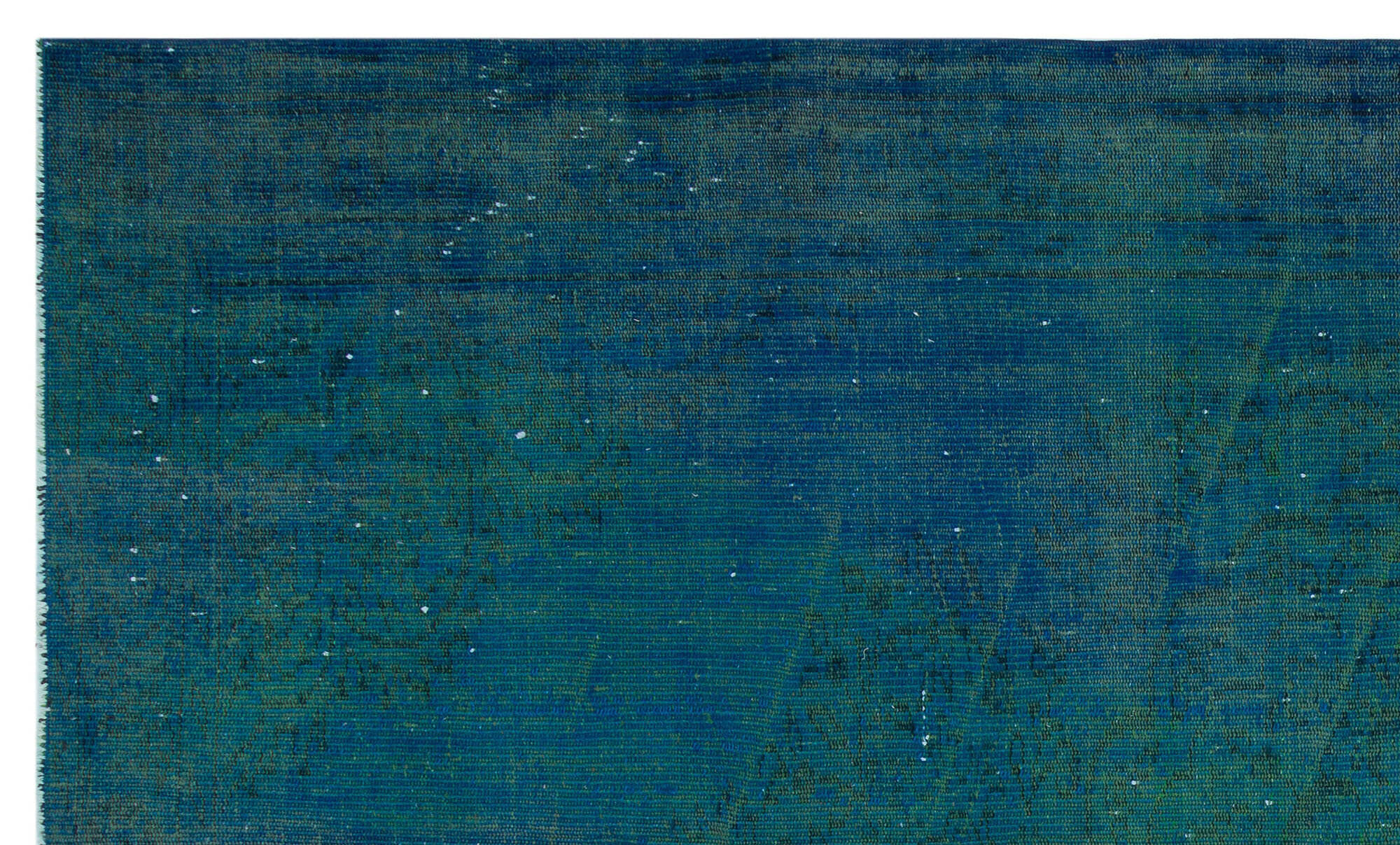 Traditional Design Indigo Blue Over Dyed Vintage Rug 5'5'' x 9'0'' ft 165 x 275 cm