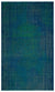 Traditional Design Indigo Blue Over Dyed Vintage Rug 5'5'' x 9'0'' ft 165 x 275 cm