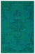 Traditional Design Turquoise Over Dyed Vintage Rug 4'9'' x 7'10'' ft 145 x 238 cm