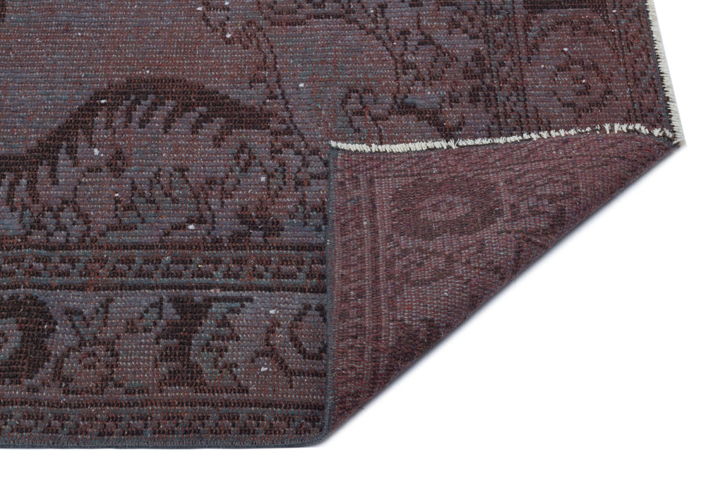 Gray Over Dyed Vintage Rug 5'4'' x 8'10'' ft 163 x 268 cm
