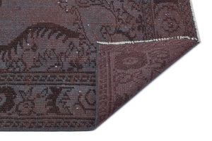 Gray Over Dyed Vintage Rug 5'4'' x 8'10'' ft 163 x 268 cm