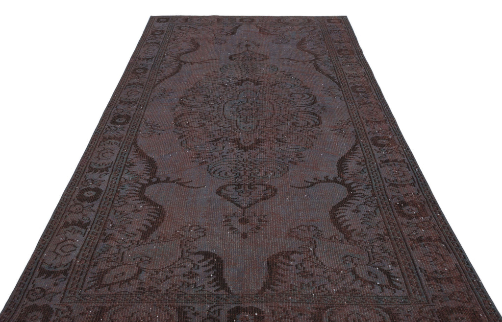 Gray Over Dyed Vintage Rug 5'4'' x 8'10'' ft 163 x 268 cm