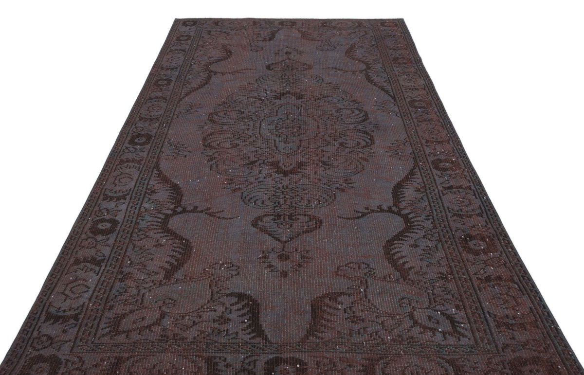 Gray Over Dyed Vintage Rug 5&#39;4&#39;&#39; x 8&#39;10&#39;&#39; ft 163 x 268 cm