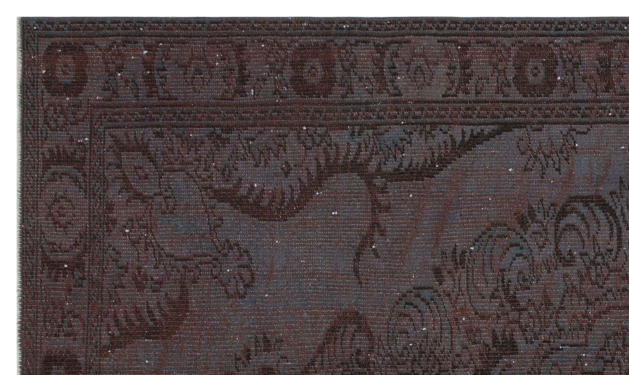 Gray Over Dyed Vintage Rug 5'4'' x 8'10'' ft 163 x 268 cm