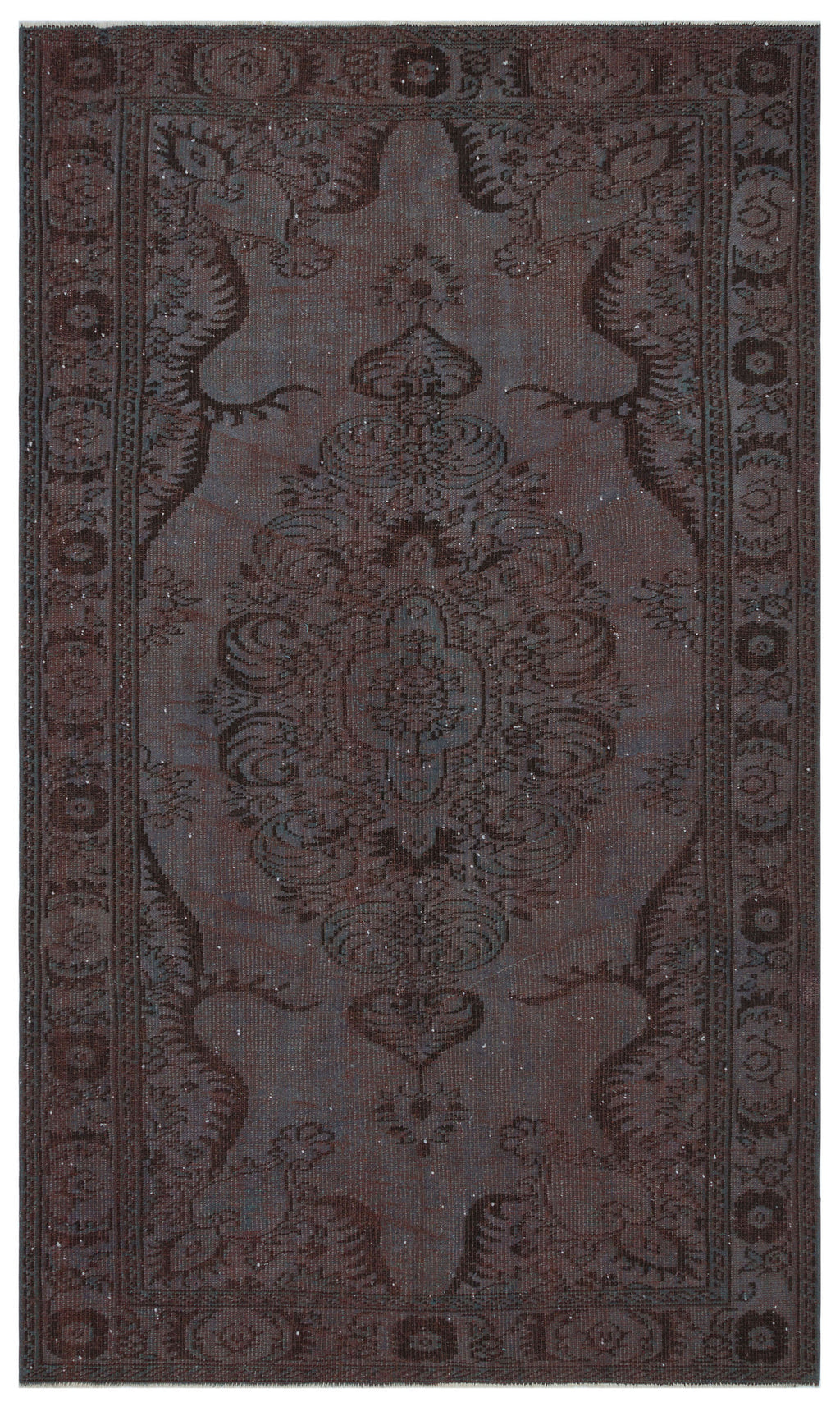Gray Over Dyed Vintage Rug 5'4'' x 8'10'' ft 163 x 268 cm