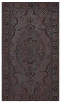 Gray Over Dyed Vintage Rug 5'4'' x 8'10'' ft 163 x 268 cm