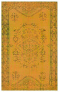 Yellow Over Dyed Vintage Rug 5'3'' x 8'3'' ft 160 x 252 cm