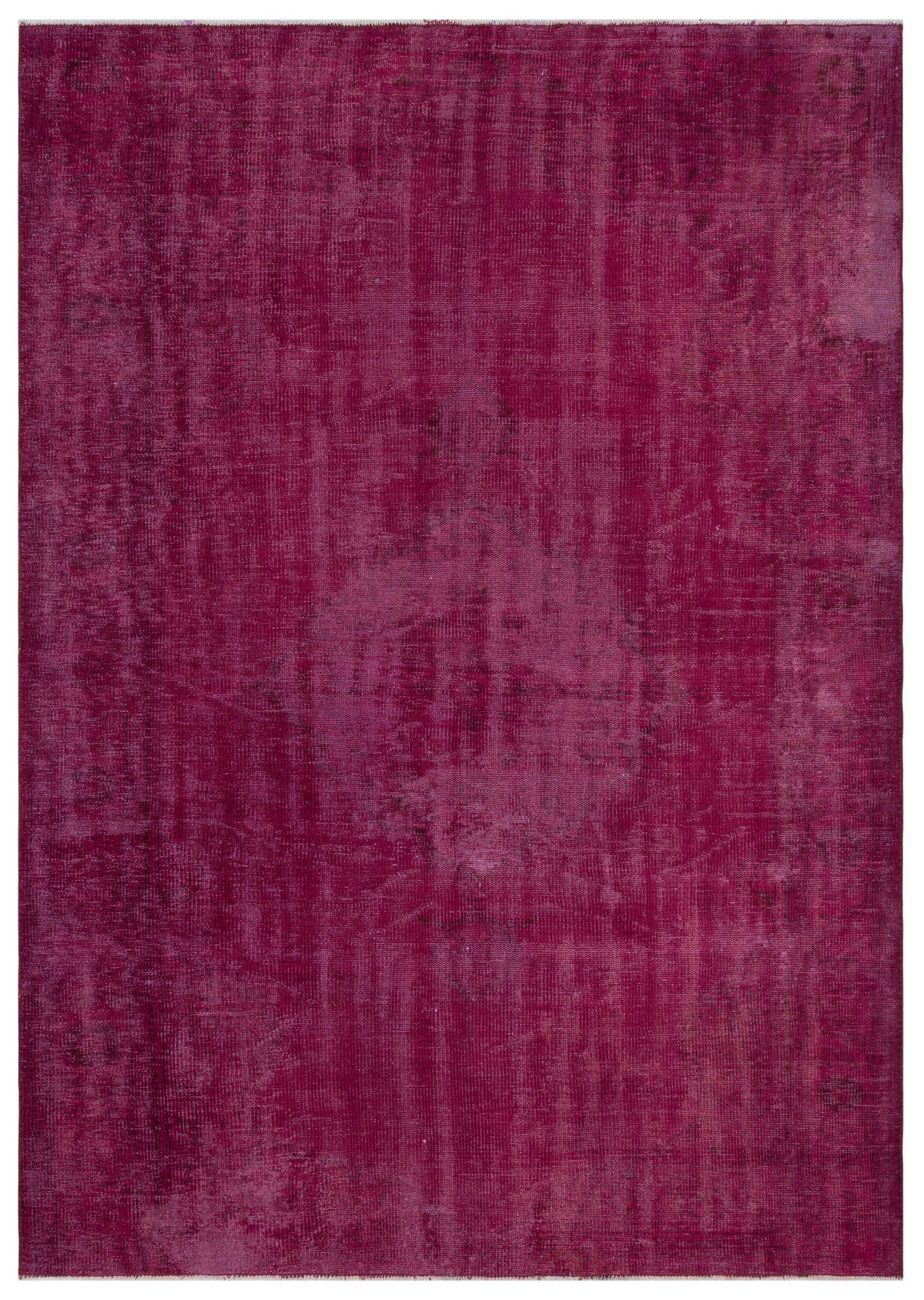 Fuchsia Over Dyed Vintage Rug 6&#39;0&#39;&#39; x 8&#39;6&#39;&#39; ft 184 x 260 cm
