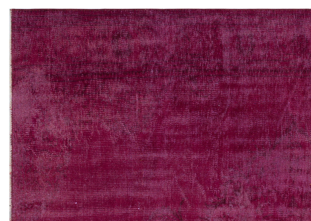 Fuchsia Over Dyed Vintage Rug 6&#39;0&#39;&#39; x 8&#39;6&#39;&#39; ft 184 x 260 cm