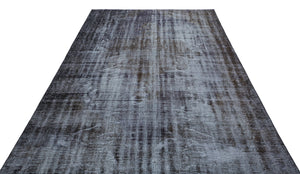 Gray Over Dyed Vintage Rug 5'11'' x 8'5'' ft 181 x 257 cm