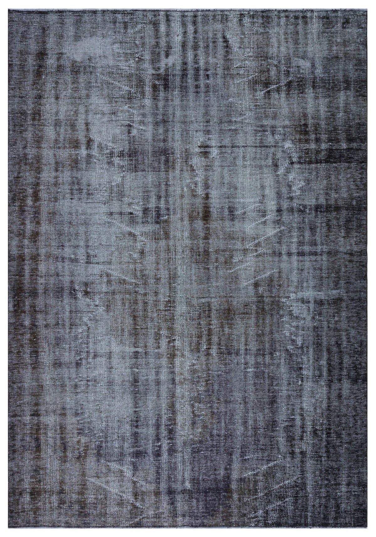 Gray Over Dyed Vintage Rug 5&#39;11&#39;&#39; x 8&#39;5&#39;&#39; ft 181 x 257 cm
