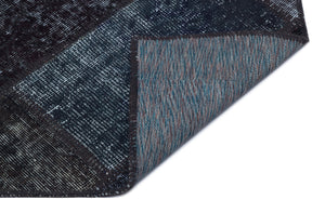 Black Over Dyed Patchwork Unique Rug 3'11'' x 5'11'' ft 120 x 180 cm