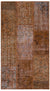 Brown Over Dyed Patchwork Unique Rug 2'7'' x 4'11'' ft 80 x 150 cm