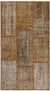 Brown Over Dyed Patchwork Unique Rug 2'7'' x 4'11'' ft 80 x 150 cm