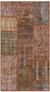 Brown Over Dyed Patchwork Unique Rug 2'7'' x 4'11'' ft 80 x 150 cm