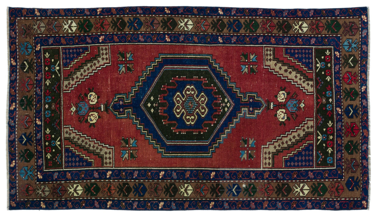 Natural Anatolium Turkish Vintage Rug 3&#39;3&#39;&#39; x 5&#39;10&#39;&#39; ft 98 x 177 cm