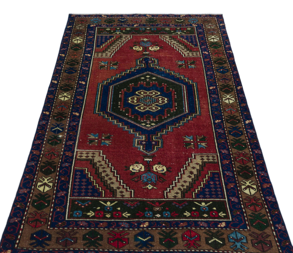 Natural Anatolium Turkish Vintage Rug 3'3'' x 5'10'' ft 98 x 177 cm