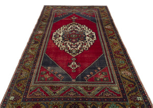 Natural Anatolium Turkish Vintage Rug 5'1'' x 9'8'' ft 155 x 295 cm